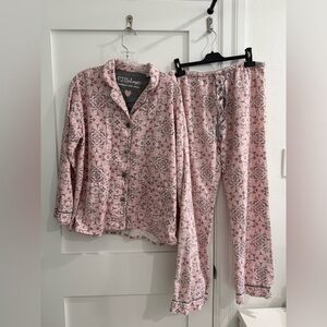 P.J. Salvage pink + grey paisley / bandana patterned cotton pajama set (fair)